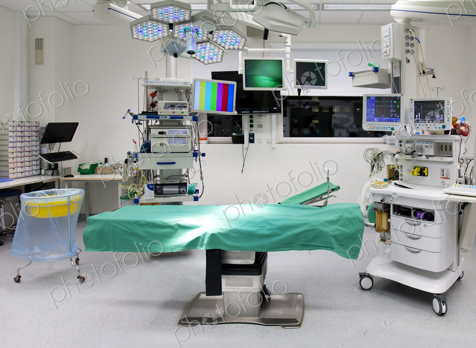 Modern well equipped operating theatre in a new hospital.
