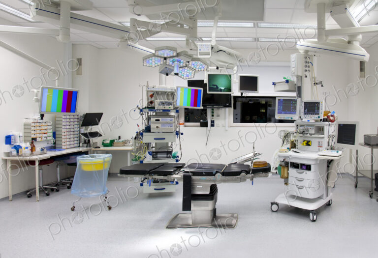 Modern well equipped operating theatre in a new hospital.