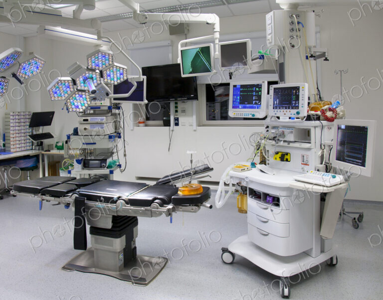 Modern well equipped operating theatre in a new hospital.