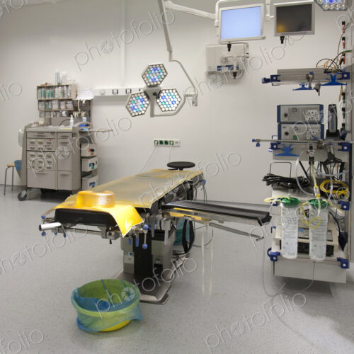 Modern well equipped operating theatre in a new hospital.