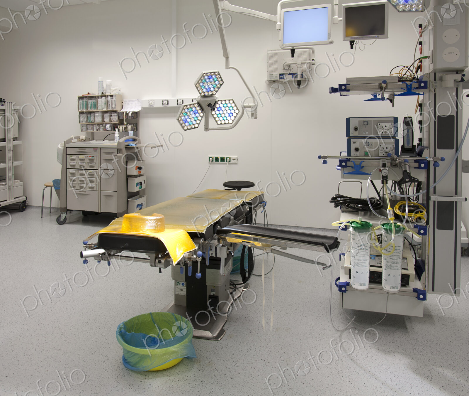 Modern well equipped operating theatre in a new hospital.