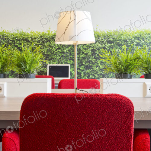Modern workstation area in office Modern workstation area in office