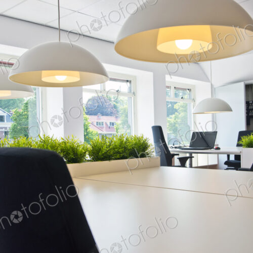 Modern workstation area in office Modern workstation area in office