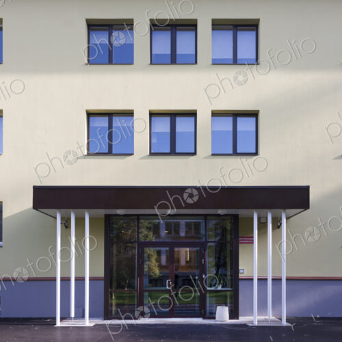 Modern youth hostel building, accommodation for travellers. Modern youth hostel building, accommodation for travellers.
