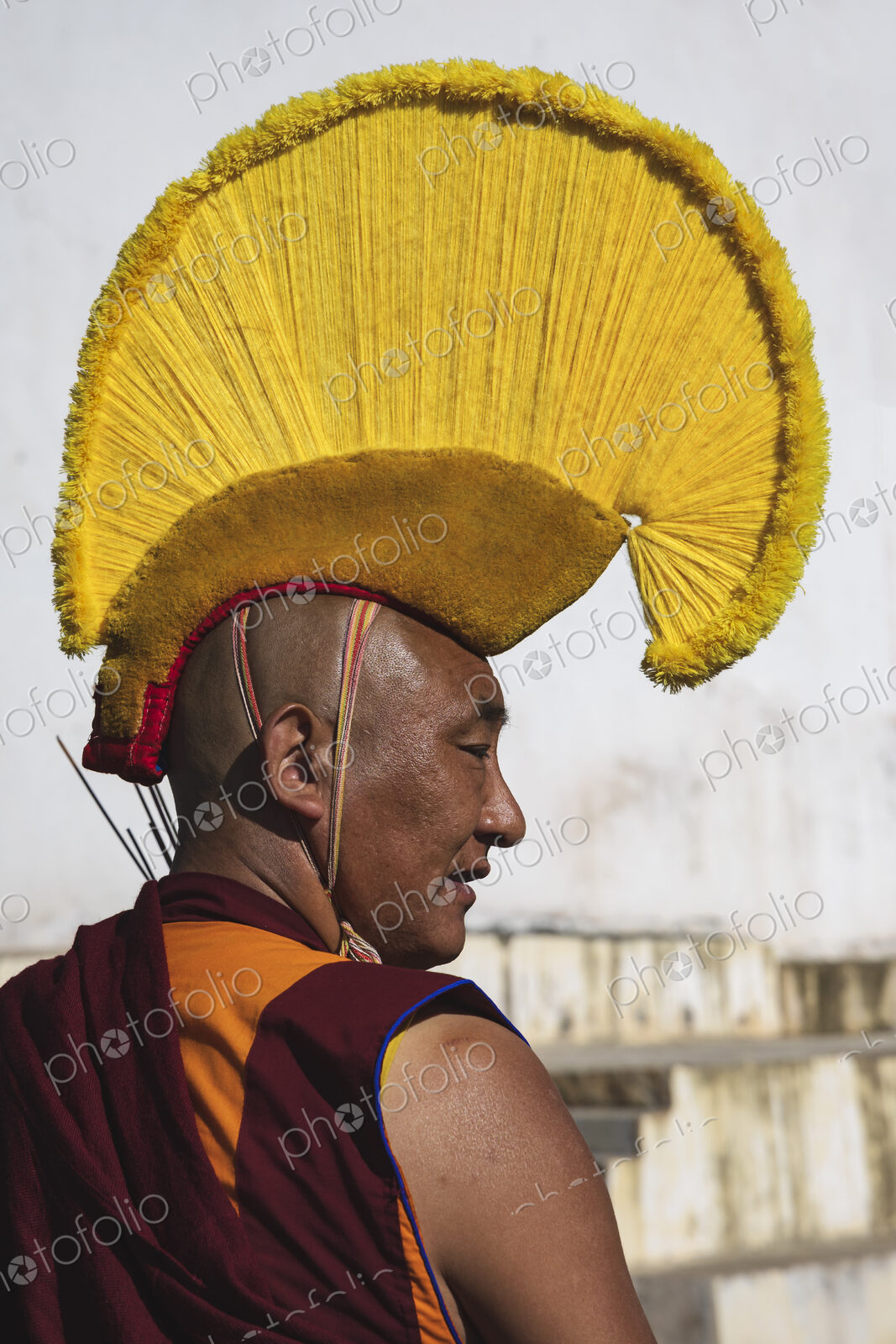 Monk of the Yellow Hat Order Jizhongda Village, Sichuan Province, Kham Tibet,