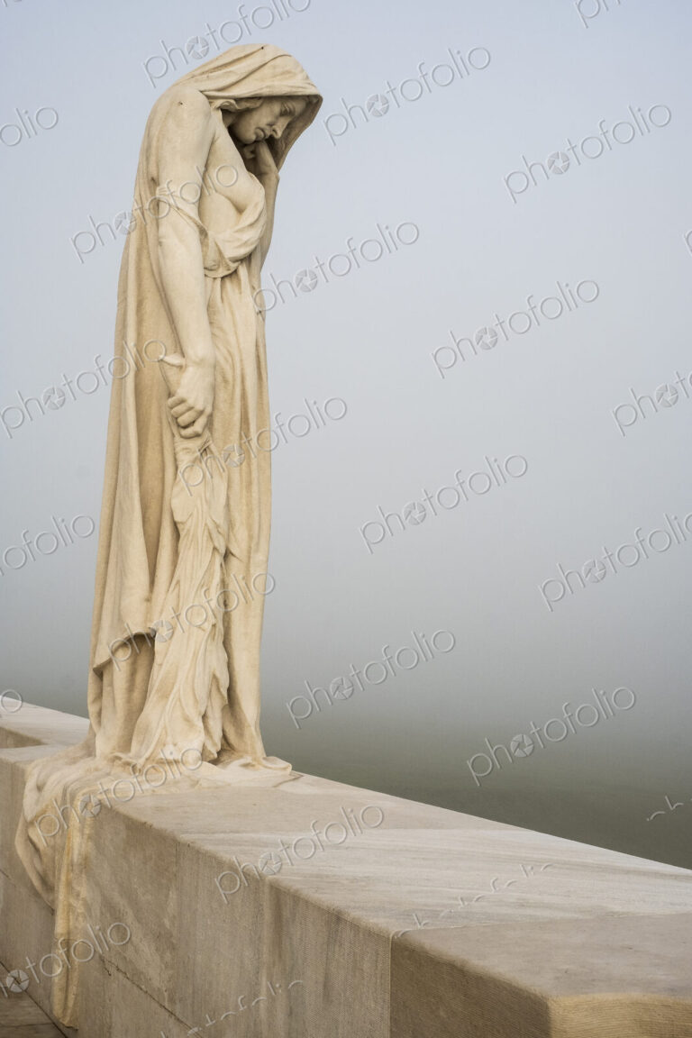 Mother Canada statue at the Canadian World War One Memorial, Vimy Ridge National…