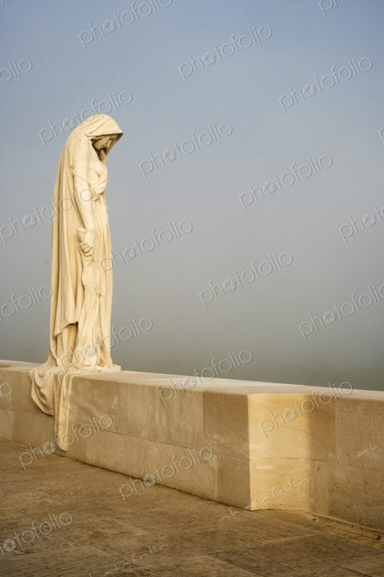 Mother Canada statue at the Canadian World War One Memorial, Vimy Ridge National…