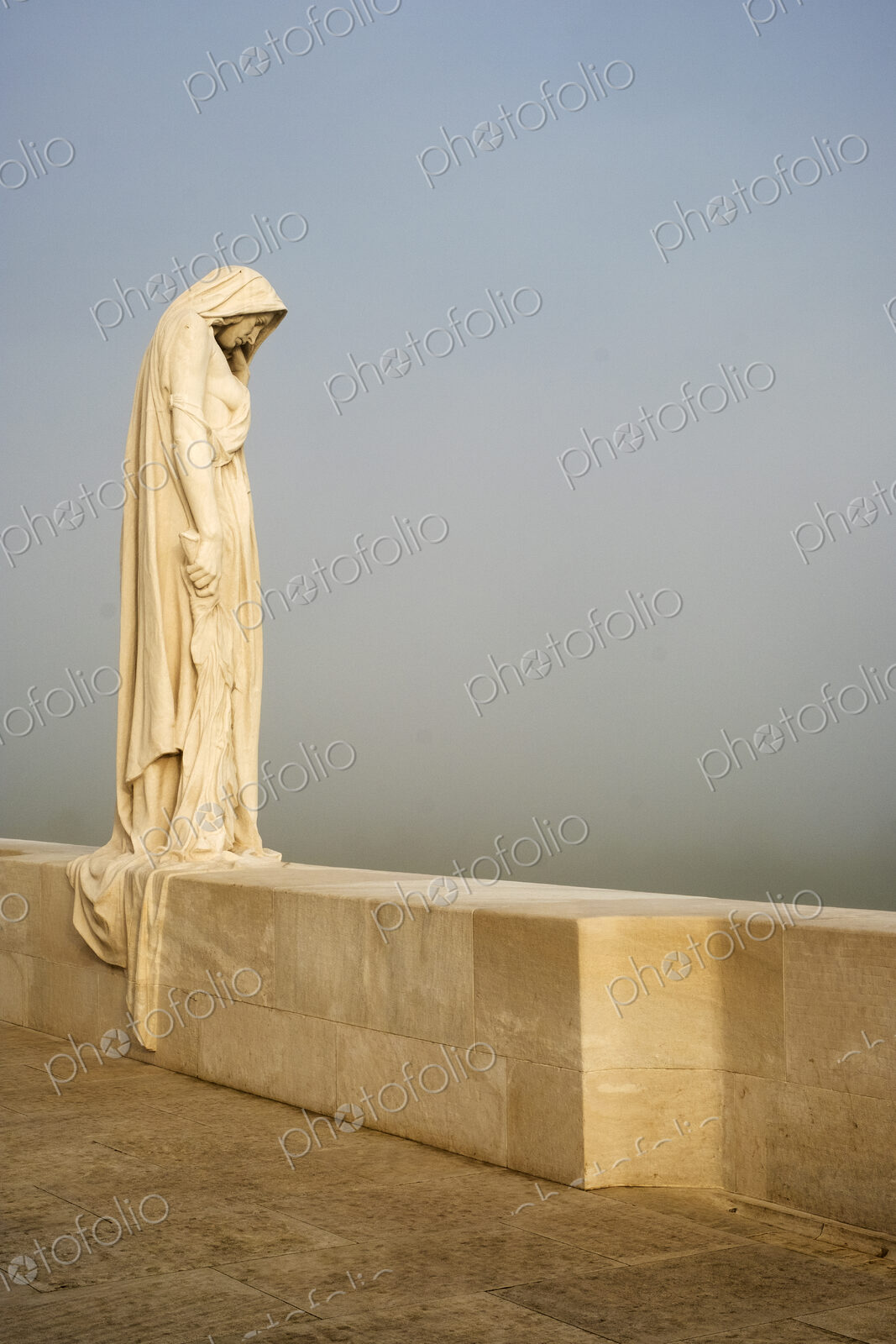 Mother Canada statue at the Canadian World War One Memorial, Vimy Ridge National…