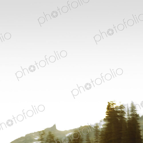 Motion blurred forest and mountain, Cascade Range, WA USA