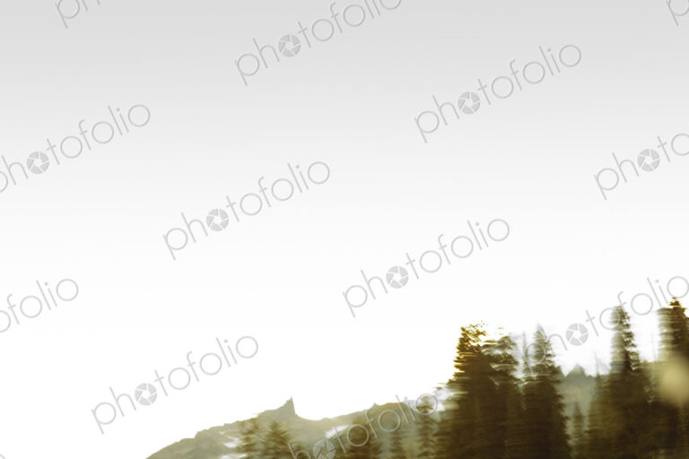 Motion blurred forest and mountain, Cascade Range, WA USA