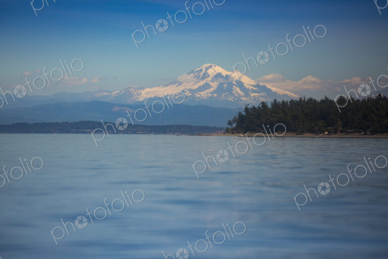 Mount Baker seen from Orcas Island, San Juan Islands, WA USA