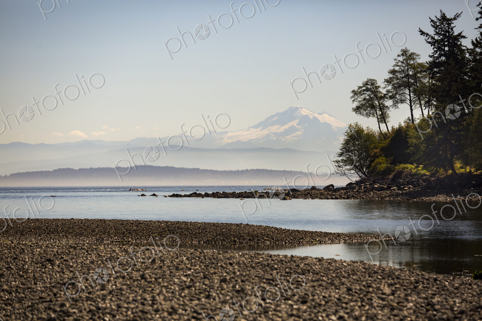Mount Baker seen from Orcas Island, San Juan Islands, WA USA