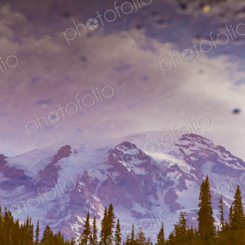 Mount Rainier, view through a window of the mountain and glaciers, Mt Rainier National… Mount Rainier, view through a window of the mountain and glaciers, Mt Rainier National…
