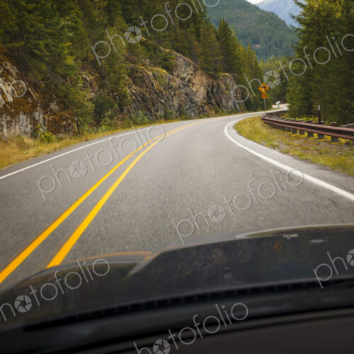 Mountain highway, Highway 20, North Cascades, WA, USA Mountain highway, Highway 20, North Cascades, WA, USA