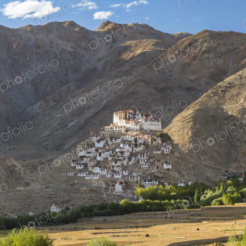 Mountain landscape with monastery. Mountain landscape with monastery.