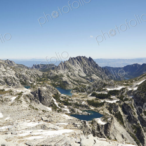 Mountains and lakes in remote landscape Mountains and lakes in remote landscape