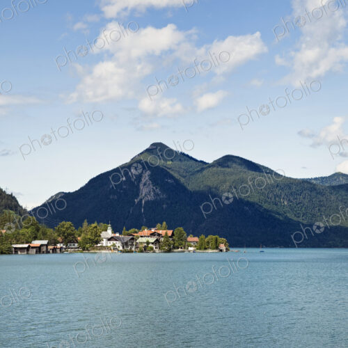 Mountainside Town and Lake Mountainside Town and Lake