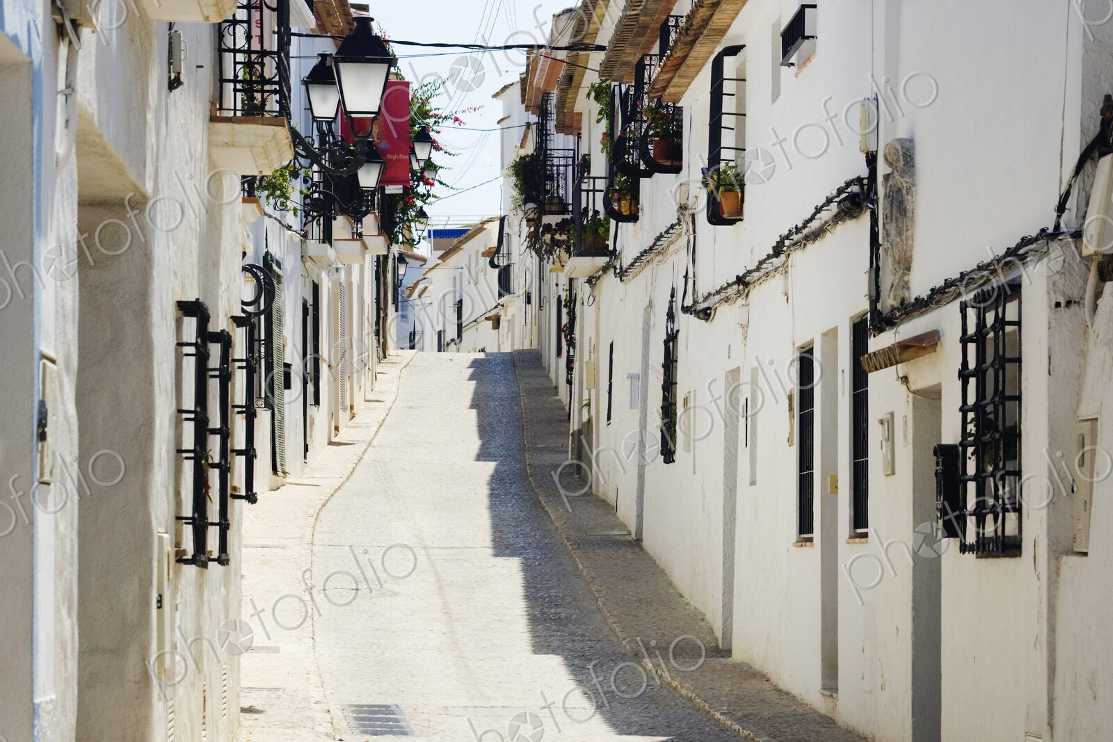 Narrow Street in White Town of Altea
