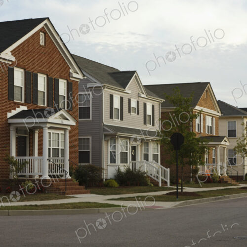 Neighborhood Homes On Street Corner Neighborhood Homes On Street Corner