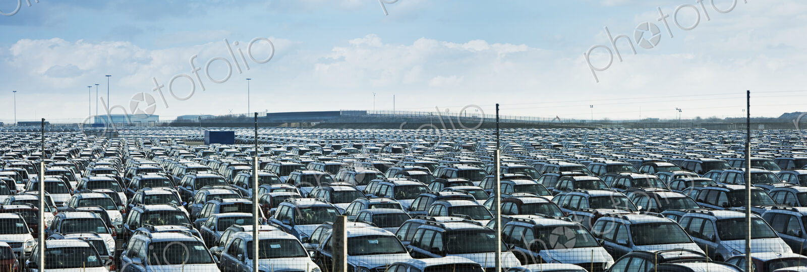 New Cars in Parking Lot