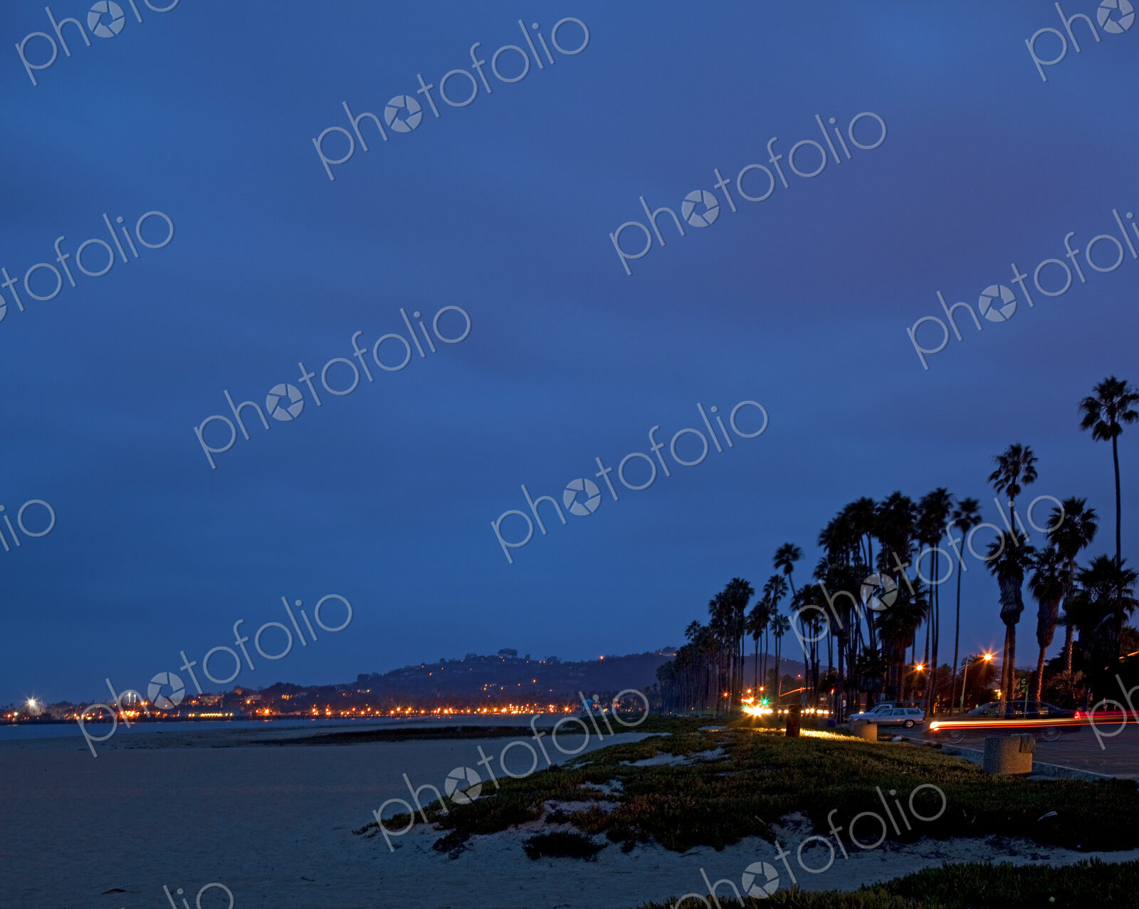 Night View of Beach