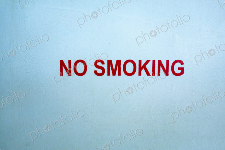 No smoking sign on metal wall, Washington State Ferry, WA USA