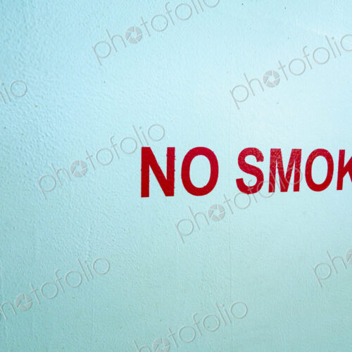 No smoking sign on metal wall, Washington State Ferry, WA USA