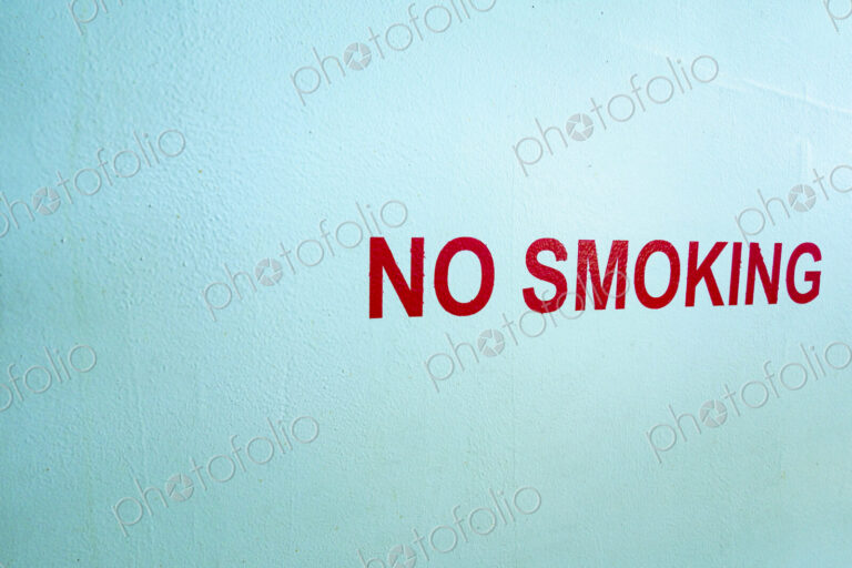 No smoking sign on metal wall, Washington State Ferry, WA USA