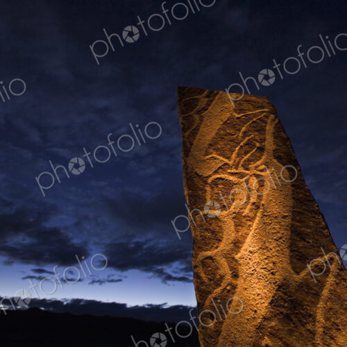 North-central Mongolian stone engravings, potentially more than three thousand years…