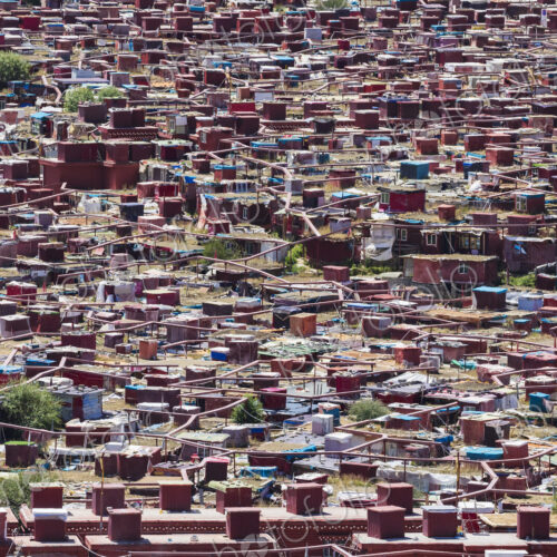 Nun's Meditation Huts Baiyu, Sichuan Province, Kham Tibet, Nun's Meditation Huts Baiyu, Sichuan Province, Kham Tibet,