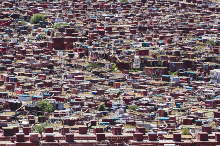 Nun's Meditation Huts Baiyu, Sichuan Province, Kham Tibet,