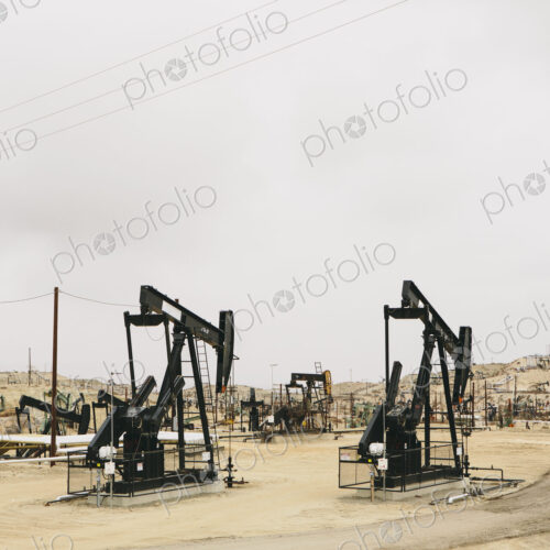 Oil rigs and wells in the Midway-Sunset shale oil fields, the largest in California Oil rigs and wells in the Midway-Sunset shale oil fields, the largest in California