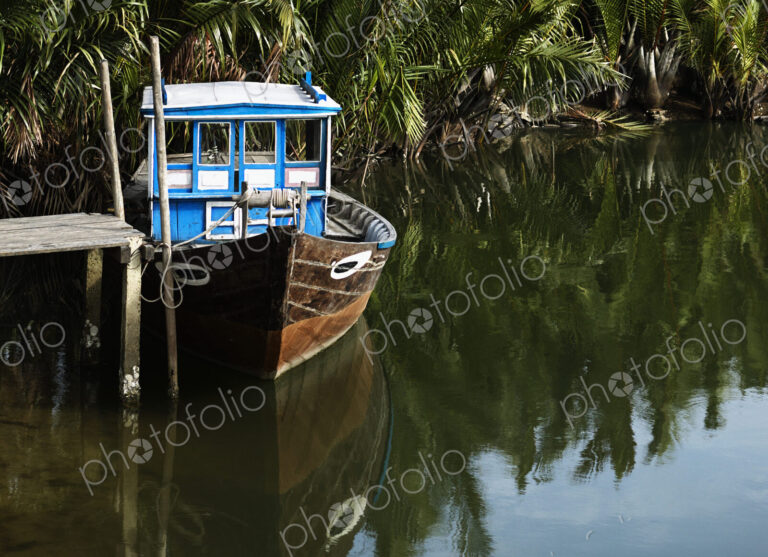 Old Boat at a Tropical Dock