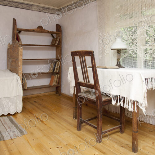 Old Fashioned Bedroom in a museum of rural life