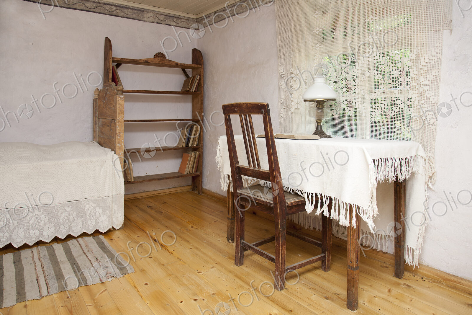Old Fashioned Bedroom in a museum of rural life
