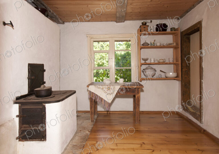 Old Fashioned Kitchen in a museum of rural life