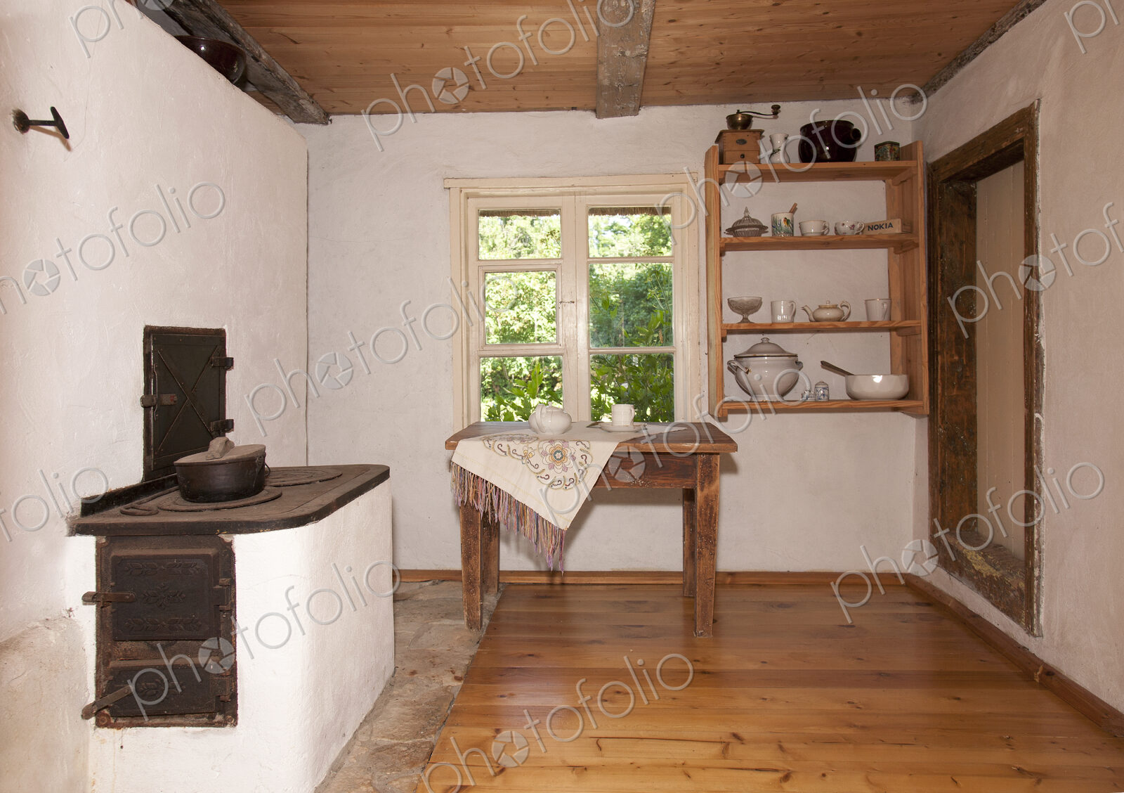 Old Fashioned Kitchen in a museum of rural life