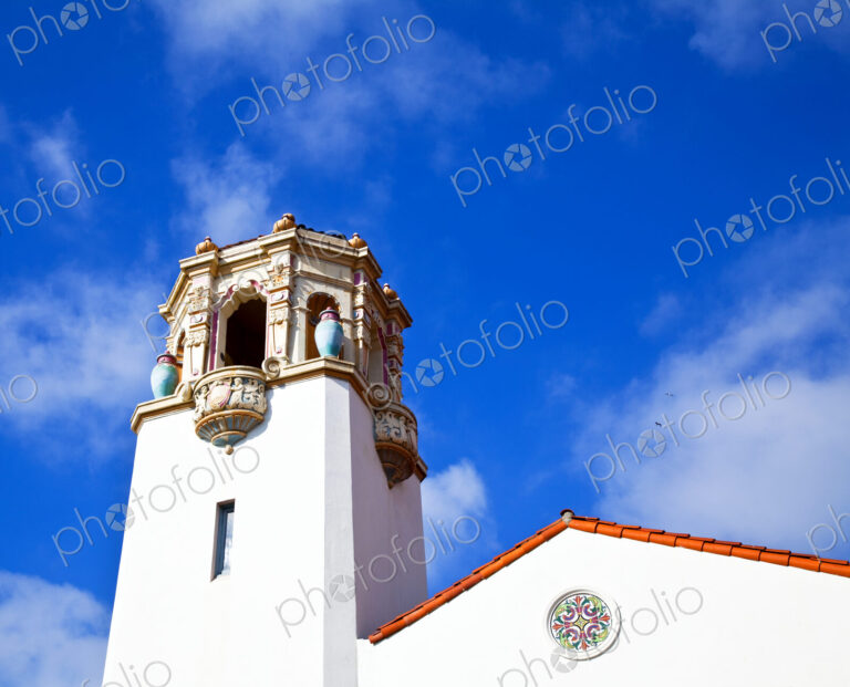 Old World Building Under a Blue Sky