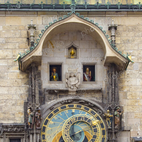 Old World Building With Clock Old World Building With Clock