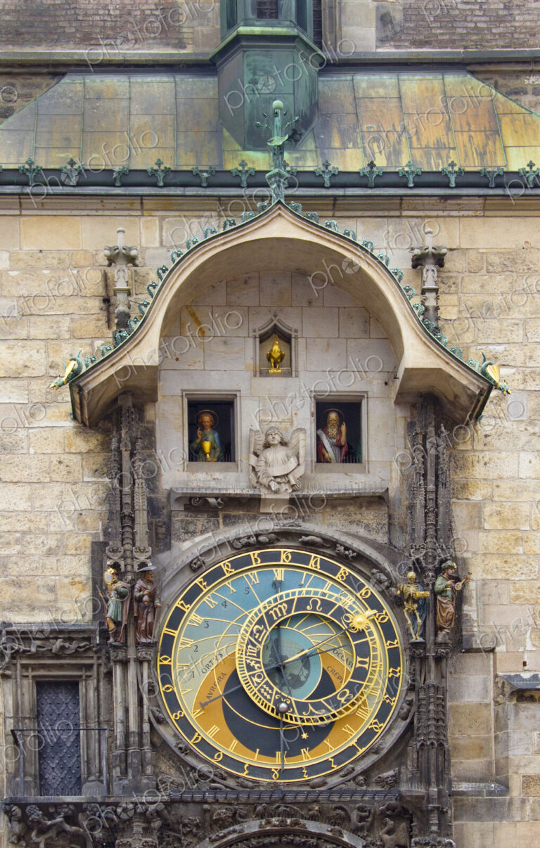 Old World Building With Clock