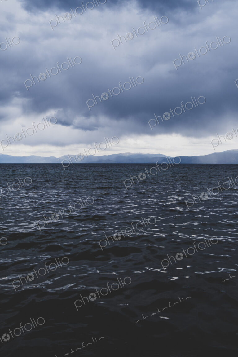 Ominous storm clouds of Lake Tahoe, High Sierra, CA, USA