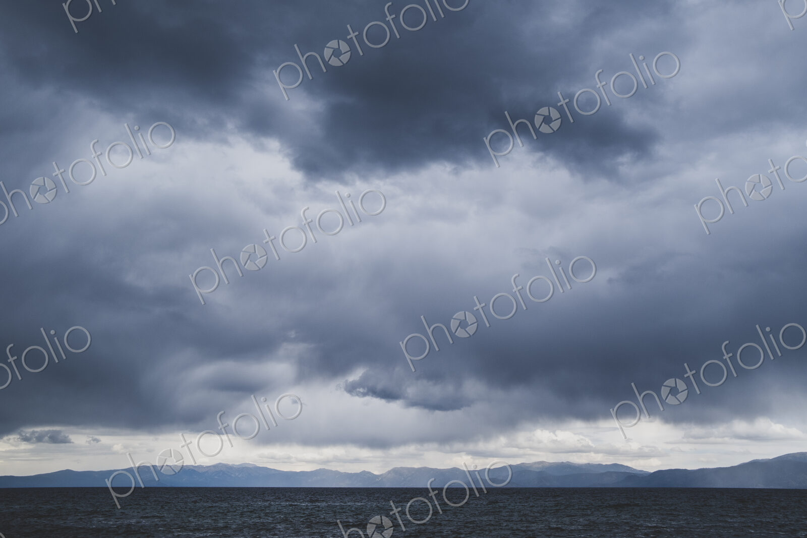 Ominous storm clouds of Lake Tahoe, High Sierra, CA, USA