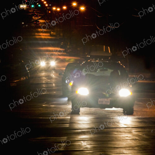 Oncoming Traffic at Night