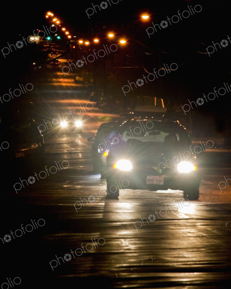 Oncoming Traffic at Night