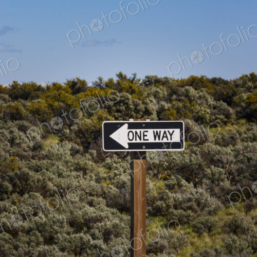 One Way road sign, Ryegrass, WA USA One Way road sign, Ryegrass, WA USA