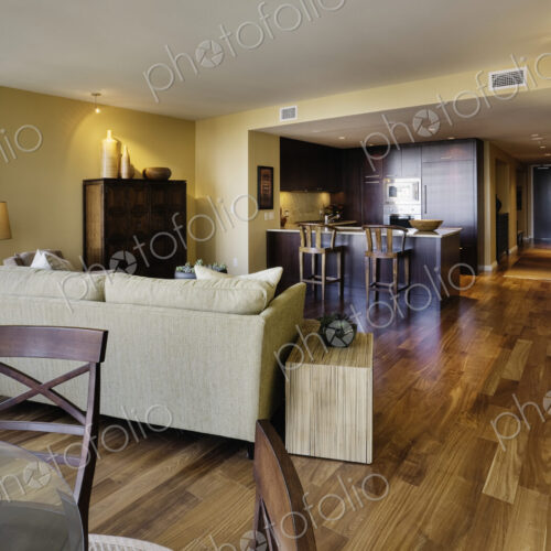 Open floor plan in luxury apartment Open floor plan in luxury apartment