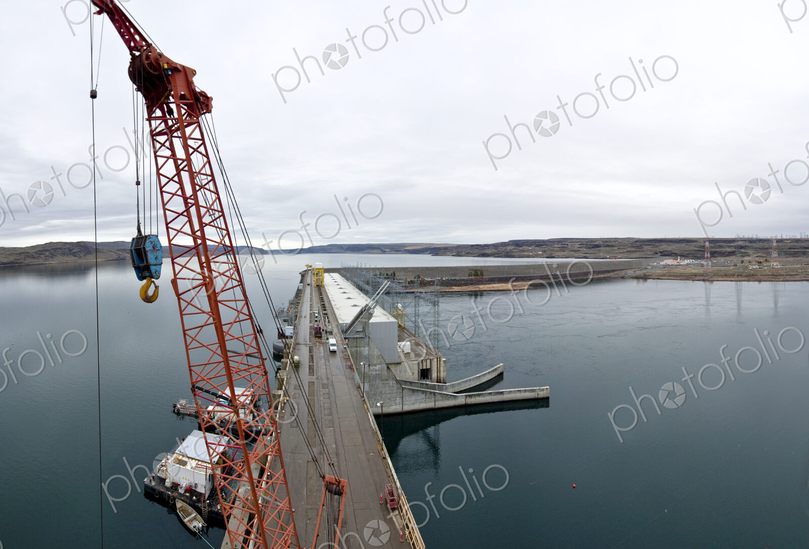 Orange Construction Crane