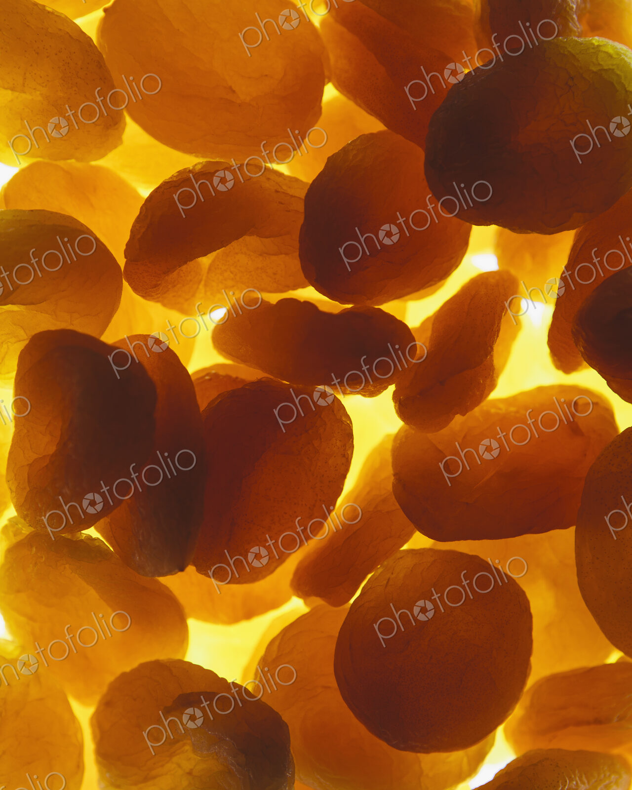 Organic apricots on white background