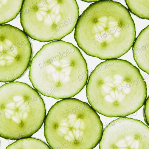 Organic cucumber slices