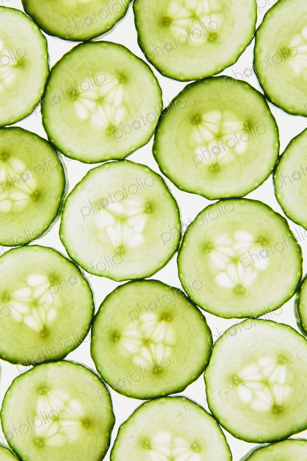 Organic cucumber slices